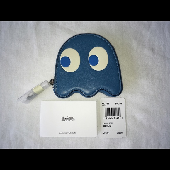 SOLDⓂ️ Coach Pac-Man Inky Ghost Coin Case - Picture 7 of 7